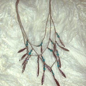 Lucky Brand turquoise and silver necklace